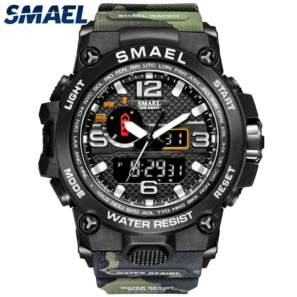 SMAEL Brand Watch For Men, 1545D Man Camouflage Military Sport Watches, Shock R image 1