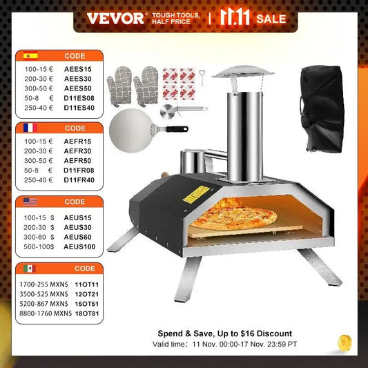 Portable Pizza Oven Good Insulation Effect 304 Stainless Steel Foldable F