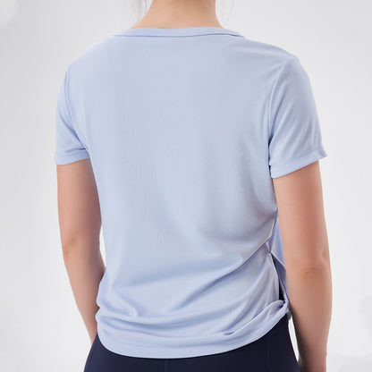 Tops For Women 2023 Loose Yoga Shirt Women Clothing Short Sleeve Running T-Shi image 8