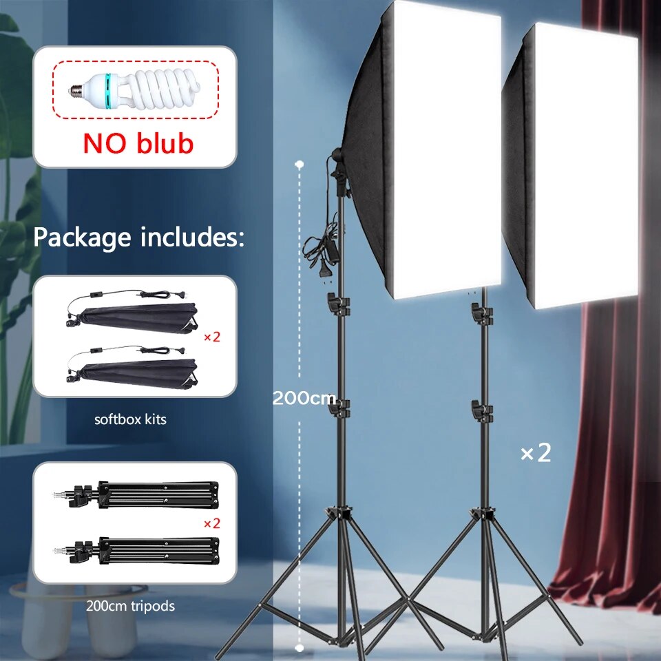 Professional Photography softbox Lighting soft box With Tripod E27 Photographic image 7