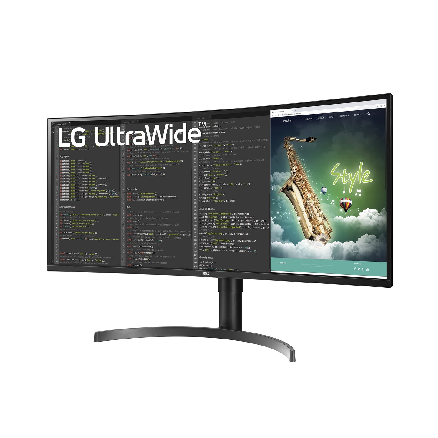 LG 35" Class UltraWide Curved WQHD HDR10 Monitor image 1