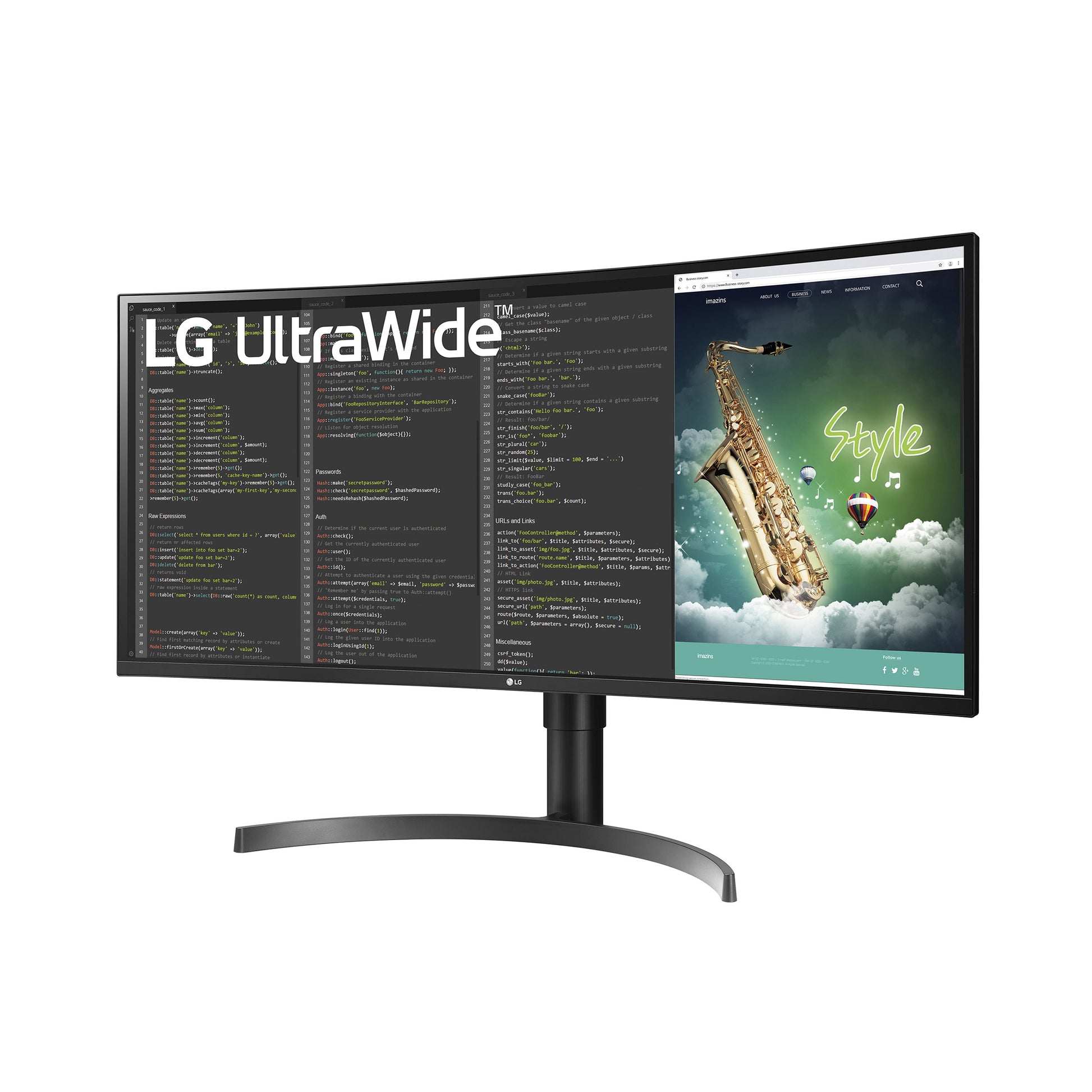 LG 35" Class UltraWide Curved WQHD HDR10 Monitor image 1