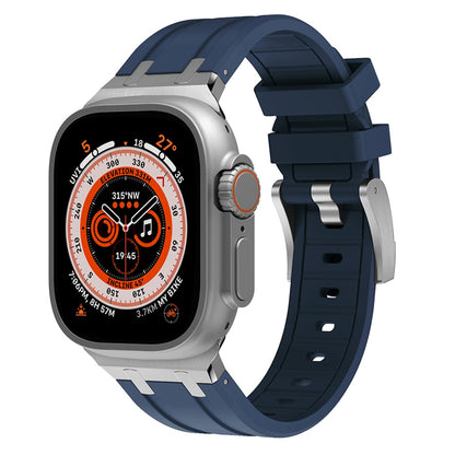 Rubber Soft Strap For Apple Watch Ultra 49mm 45mm 44mm Sports Modification Kit  image 3