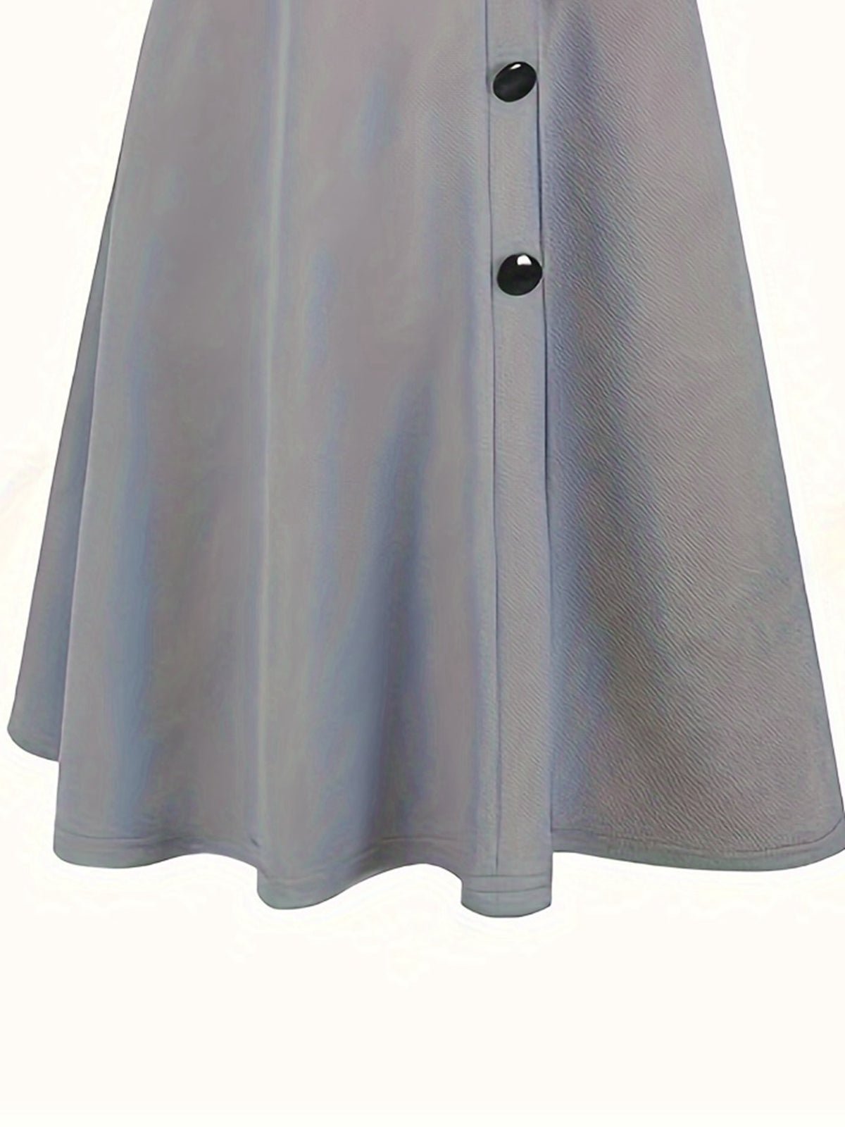 Plus Size Women's Fashion Asymmetrical Collar Casual Bow Button Elegant Solid C image 3