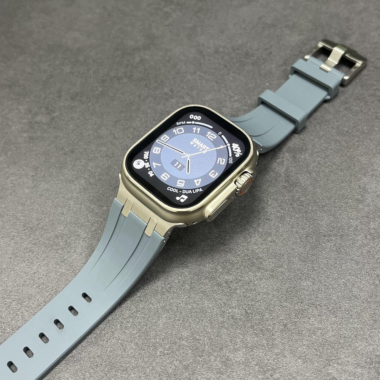 Rubber Soft Strap For Apple Watch Ultra 49mm 45mm 44mm Sports Modification Kit  image 8