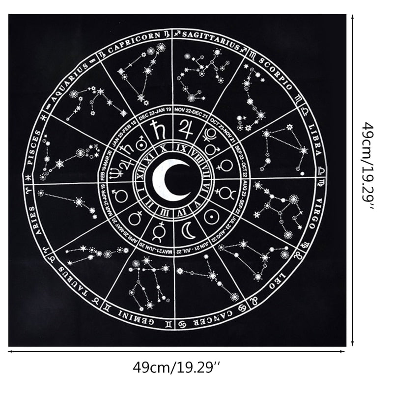 Divination Altar Cloth Velvet Three Moon Phase Goddess Tarot Card for Oracle Ta image 10