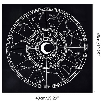 Divination Altar Cloth Velvet Three Moon Phase Goddess Tarot Card for Oracle Ta image 10