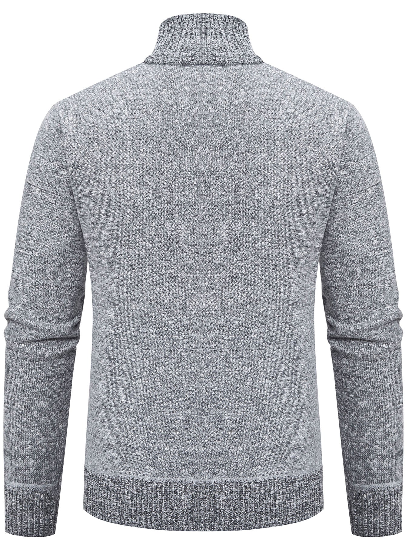 Men's Knit Sweater Cardigan, Zipper Stand-Up Collar Sweater Jacket, Regular Fit image 1