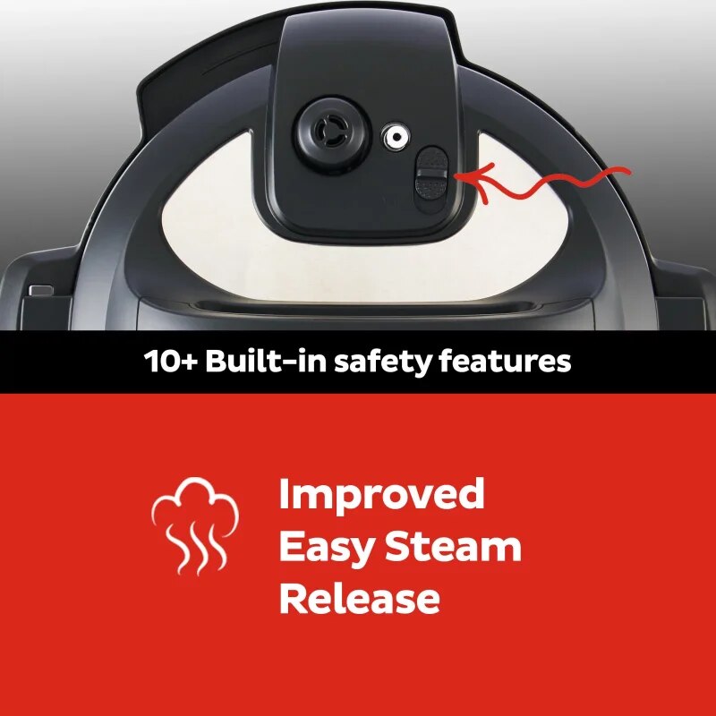 Quart Multi-Cooker, Red Stainless Steel image 2