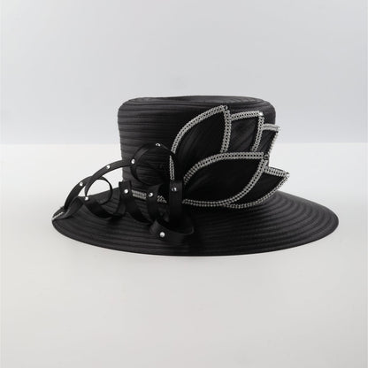 Suitable Most  Satin Cloth Church Hat Deluxe Unique Pography Wedding H image 24