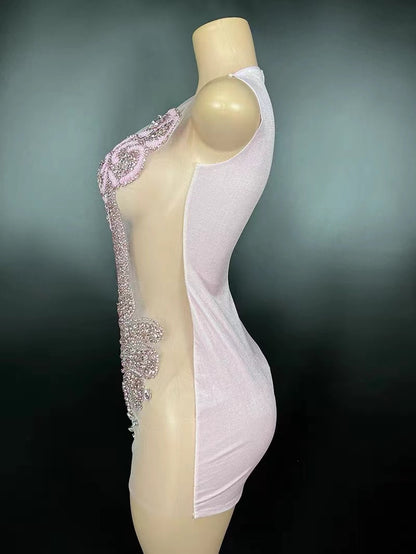 Crystal Beading Sheath Homecoming Dresses Short for Girls 2025 Crew Neckline Di image 2