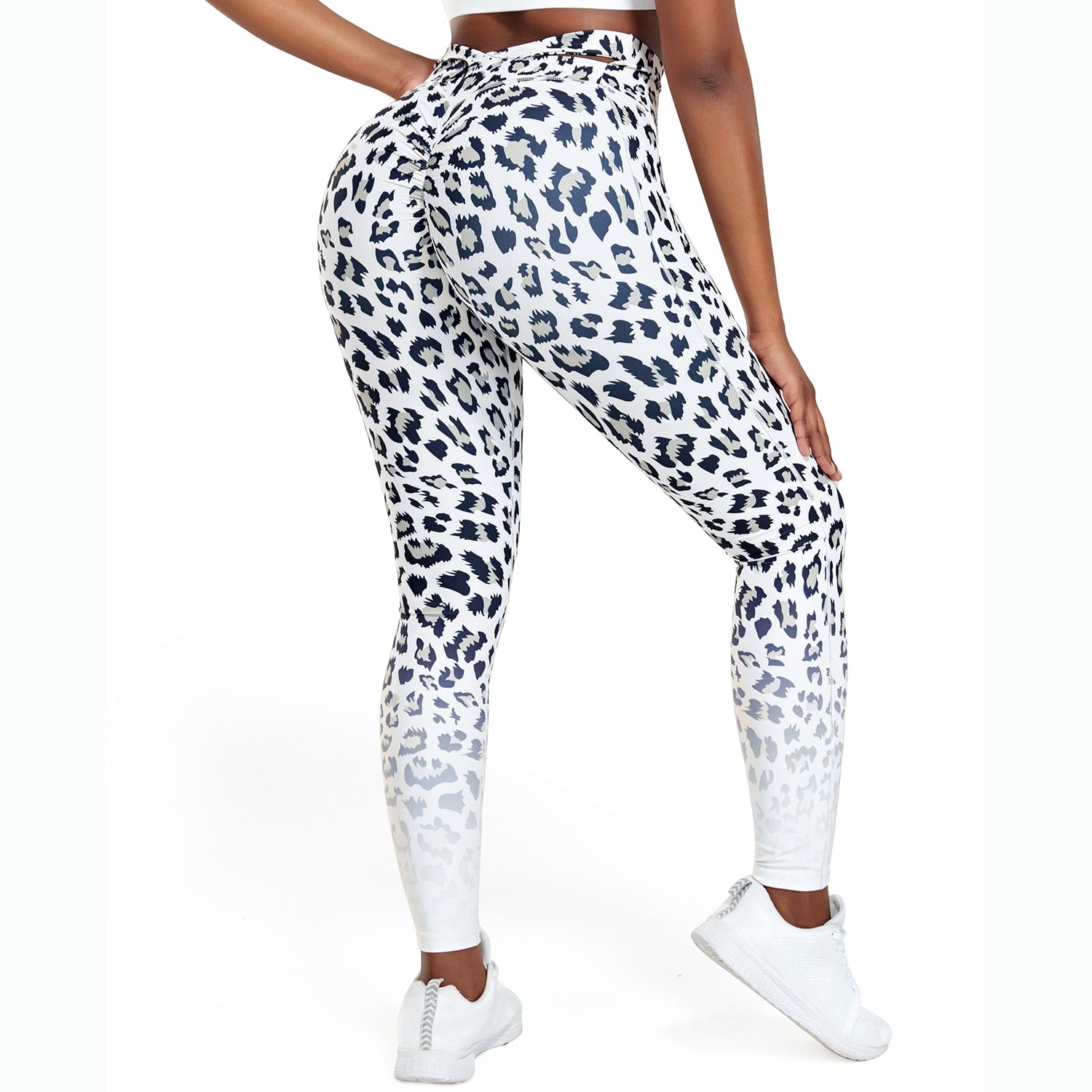 Gradient Print Yoga Pants Sport Leggings Women Fashion High Waist Push Up Woman image 5