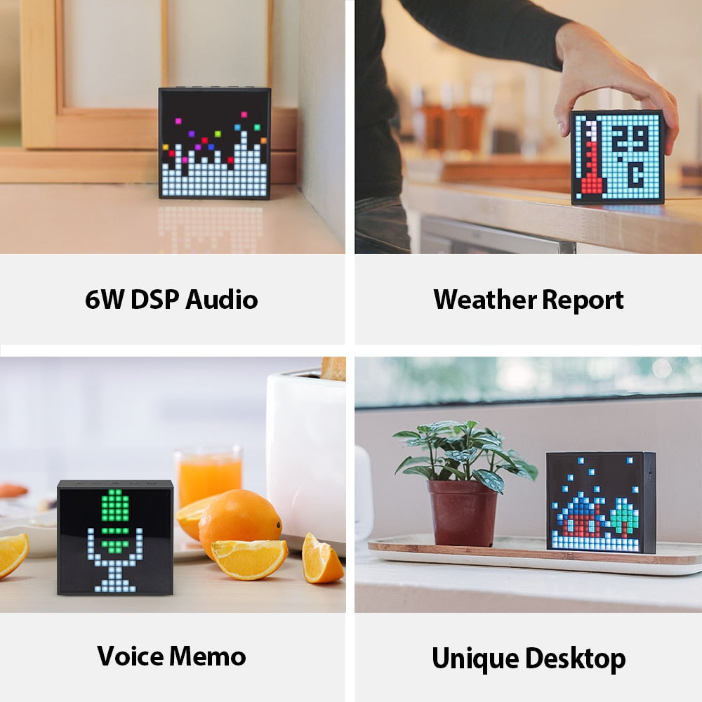 Divoom Timebox Evo Bluetooth Portable Speaker with Clock Alarm Programmable LED image 5