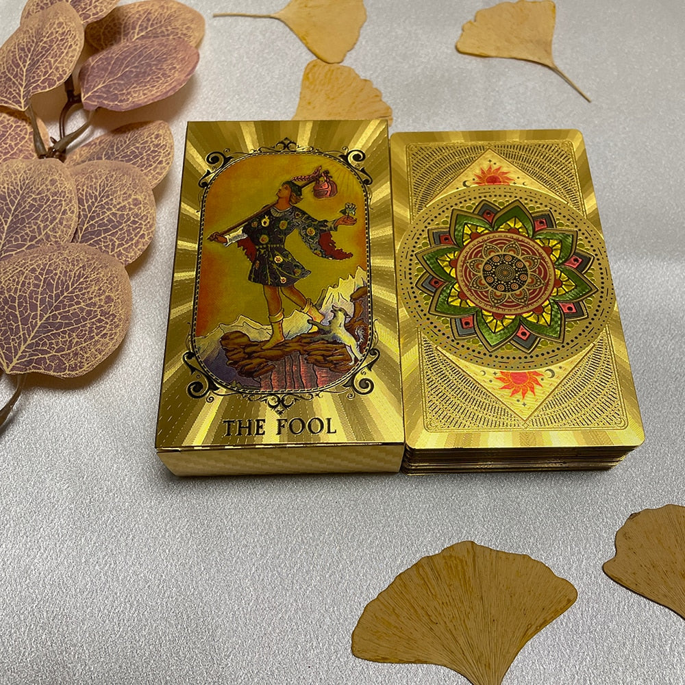 Golden Tarot 12x7cm English Deck Classic for Beginners with Color Paper Guide B image 3