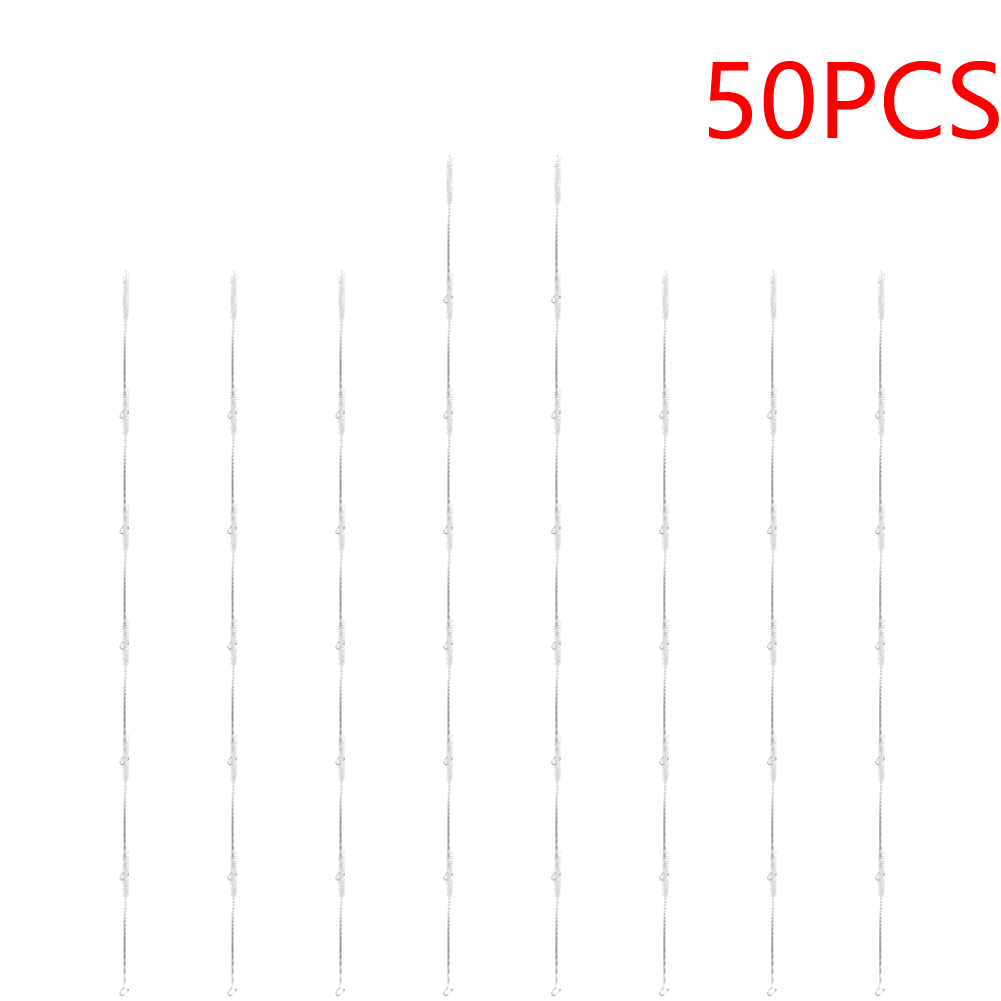 25-100PCS Drinking Pipe Brushes Stainless Steel Straw Oil Stains Removal Brush  image 3