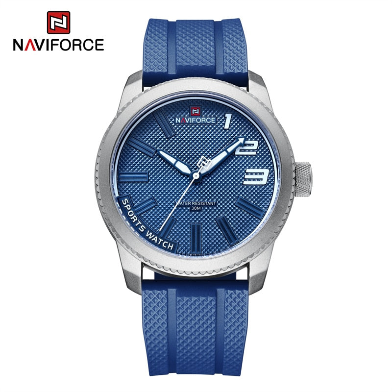 NAVIFORCE Top Luxury Brand Quartz Watch Men Silicone Strap Military Watches 30A image 0