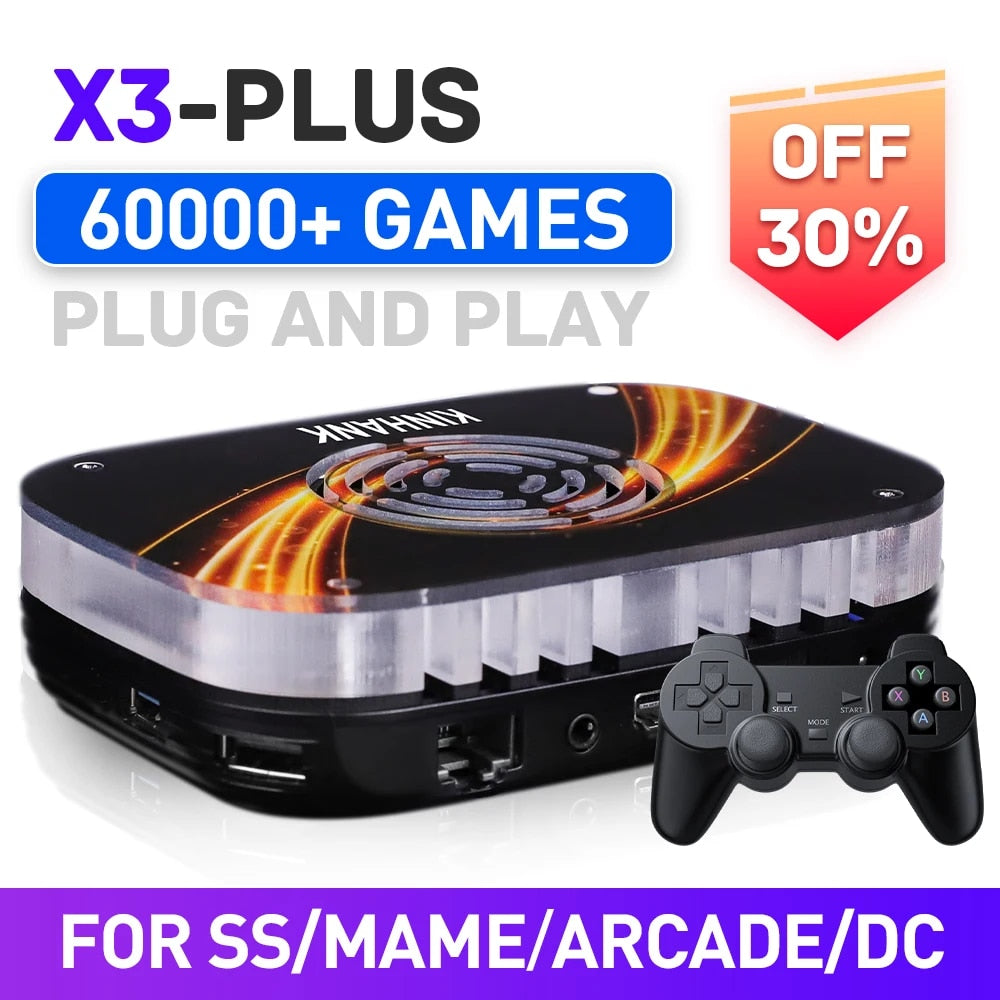 KinHank  Console X3 Plus Retro Video Game Consoles Built-in 60000 Classic image 1