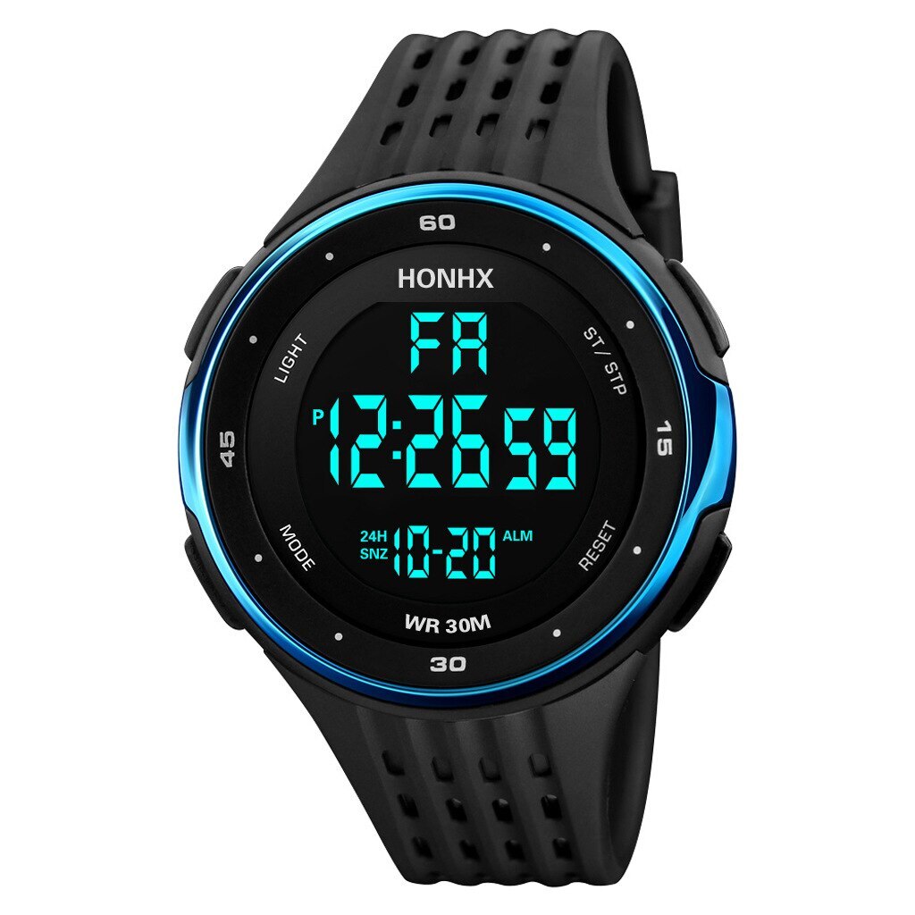 Mens Outdoor LED Sport Watch Waterproof Digital Watch Men Fashion Led Light Sto image 2