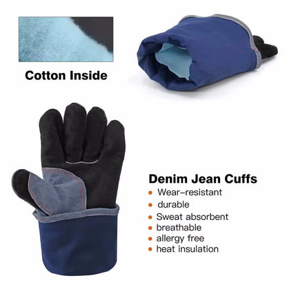 HITBOX 14/16" Welding Gloves For Tig Mig Welder Works Barbecue Kitchen Stove image 4