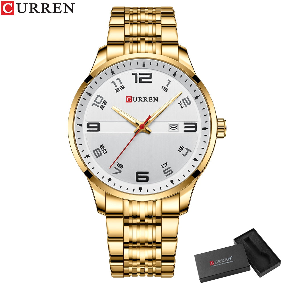 CURREN Business Men Luxury Watches Stainless Steel Quartz Wrsitwatches Male Aut image 1