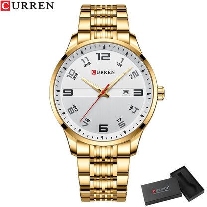 CURREN Business Men Luxury Watches Stainless Steel Quartz Wrsitwatches Male Aut image 1