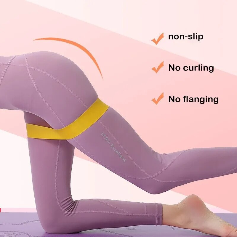 5pcs Yoga Tension Belt Fitness Elastic Belt Resistance Belt Squat Butt AIDS Ten image 6