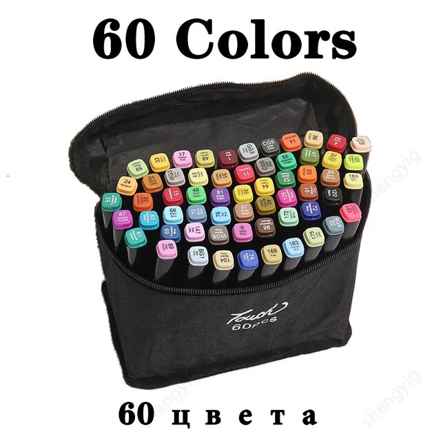 Colour Double Headed Oily Marker Set Sketch Drawing Graffiti Art Markers for St image 5