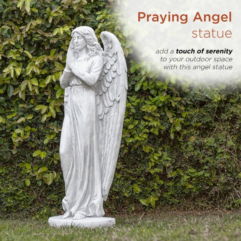 Alpine Corporation Praying Angel Statue, Outdoor Yard Art Decor image 2