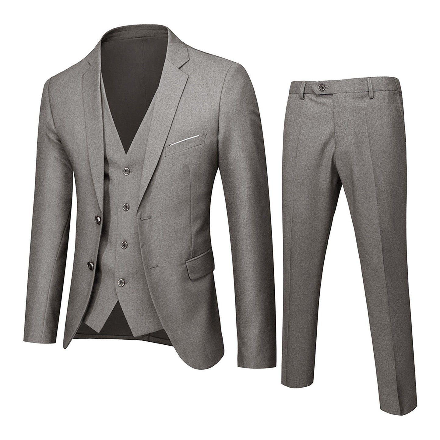 Men's Wedding Suit 2023 Groom -Man Groomsman Solid Formal Blazer Pant Elega image 3