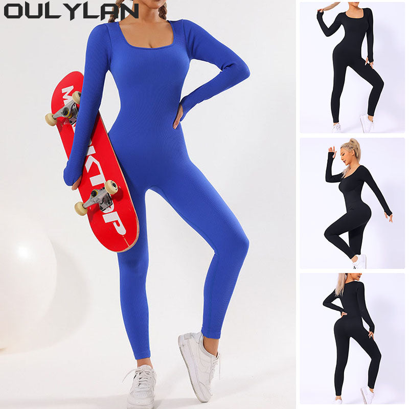 Oulylan Jumpsuits  Women's Set Workout Clothes for Women Tracksuit Yoga Set Yog image 1