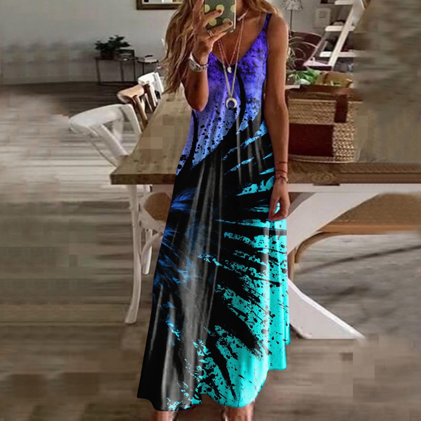 Dresses Wedding Party Bridesmaid Summer Sleeveless Long Dresses Boho Casual Sun image 5