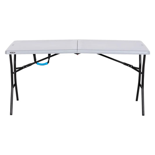 5-Foot Fold-in-Half  Table, Gray (80861) image 0