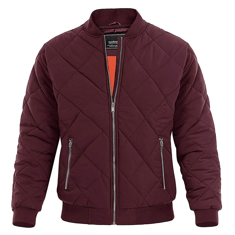 MAGCOMSEN Men's Padded Warm Jackets Fall Winter Rib Full Zip Aviator Jacket Win image 5