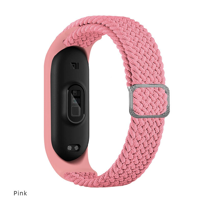 Bracelet for Mi band 6 7 Strap Elastic adjustable Nylon Braided Miband4 miband  image 9
