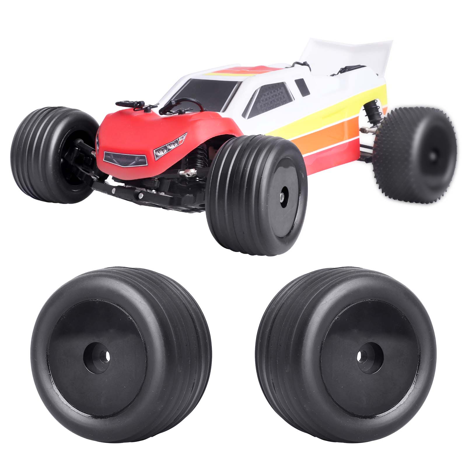 HobbyPark Pre-Glued Buggy Wheels and Tires 8mm Wheel Hex for Losi Mini-T 2.0 Lo image 2