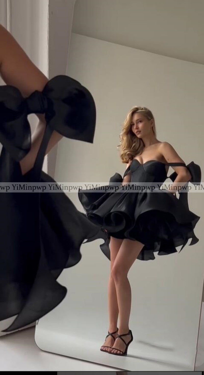 Latest Homecoming Dresses 2024 Sweet Heart Short Bow Prom Birthday Party Gowns  image 6