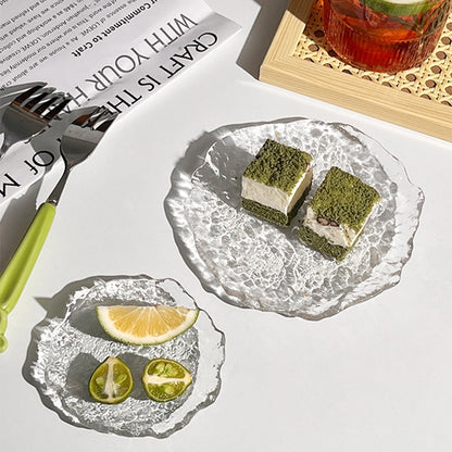 Transparent Glass Plate Creative Jewelry Storage Tray Decorative Plates Cake De image 8