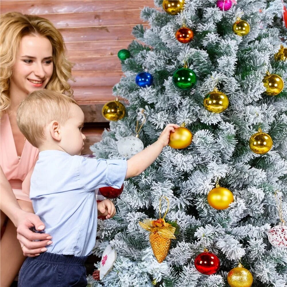 Hinged Spruce Artificial Christmas Tree, with Foldable Stand 6' christmas  xmas image 3