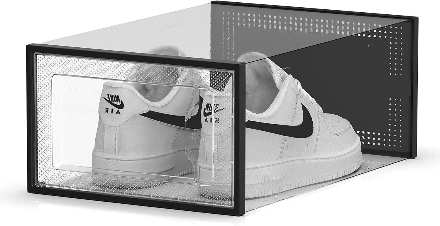 SEE SRPING XX-Large 12 Pack Shoe Storage Box, Clear Plastic Stackable Shoe Orga image 1