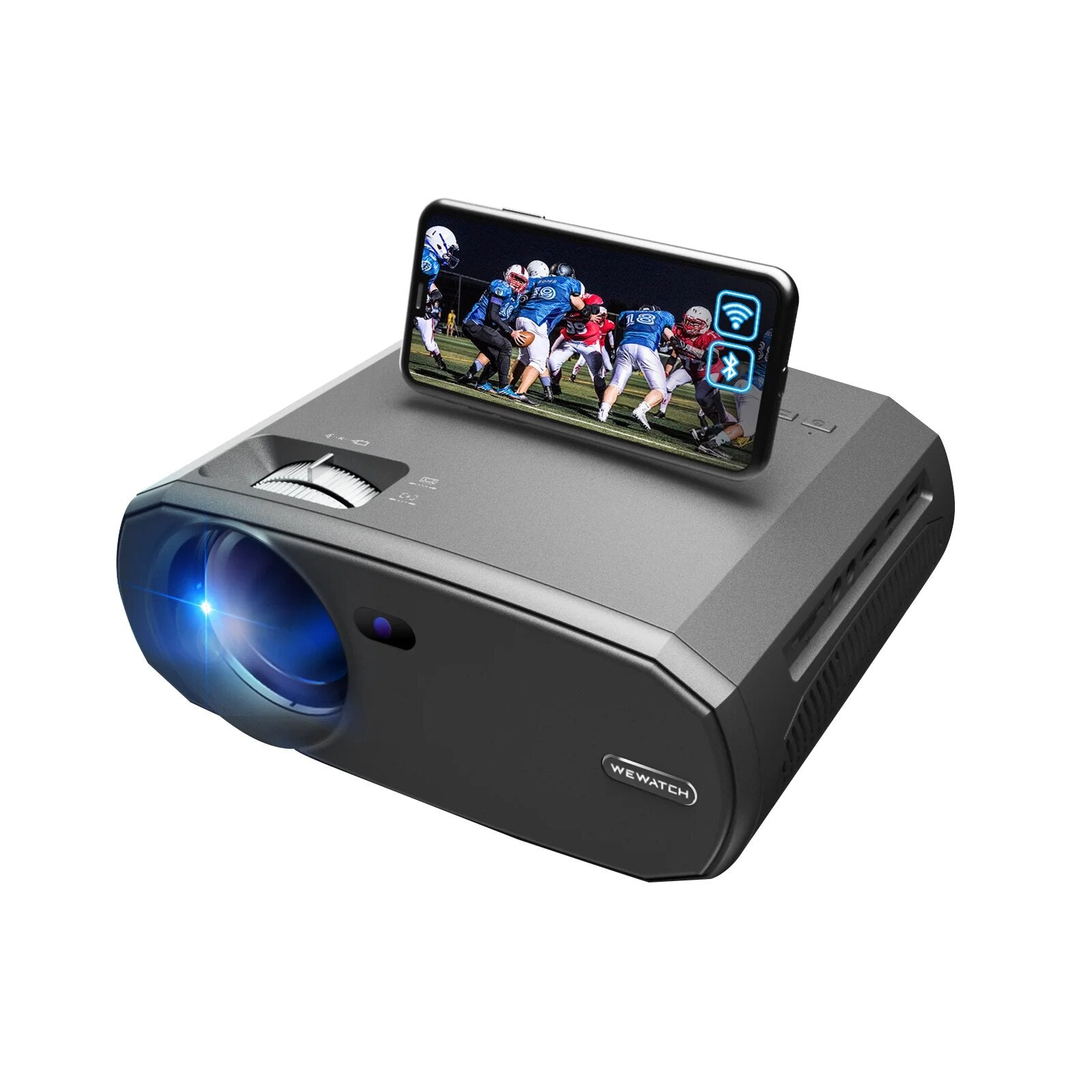 WEWATCH V50 Mini Smart Projector HD Native 1080P WiFi Proyector Built-in Speake image 3
