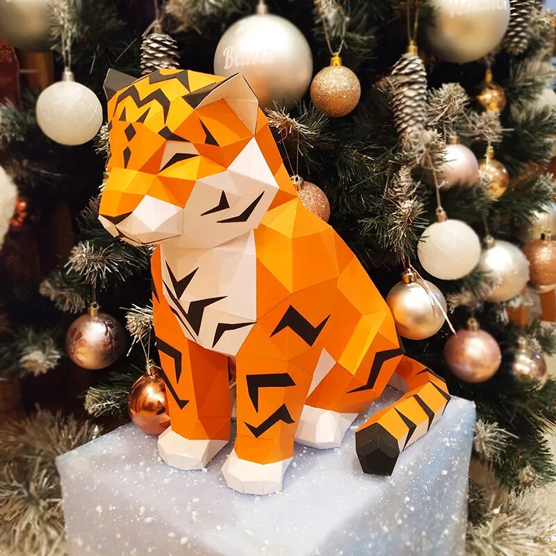 High Doberman Dog 3D Paper Model, Animal Sculpture Papercraft, DIY Paper, Geome image 6