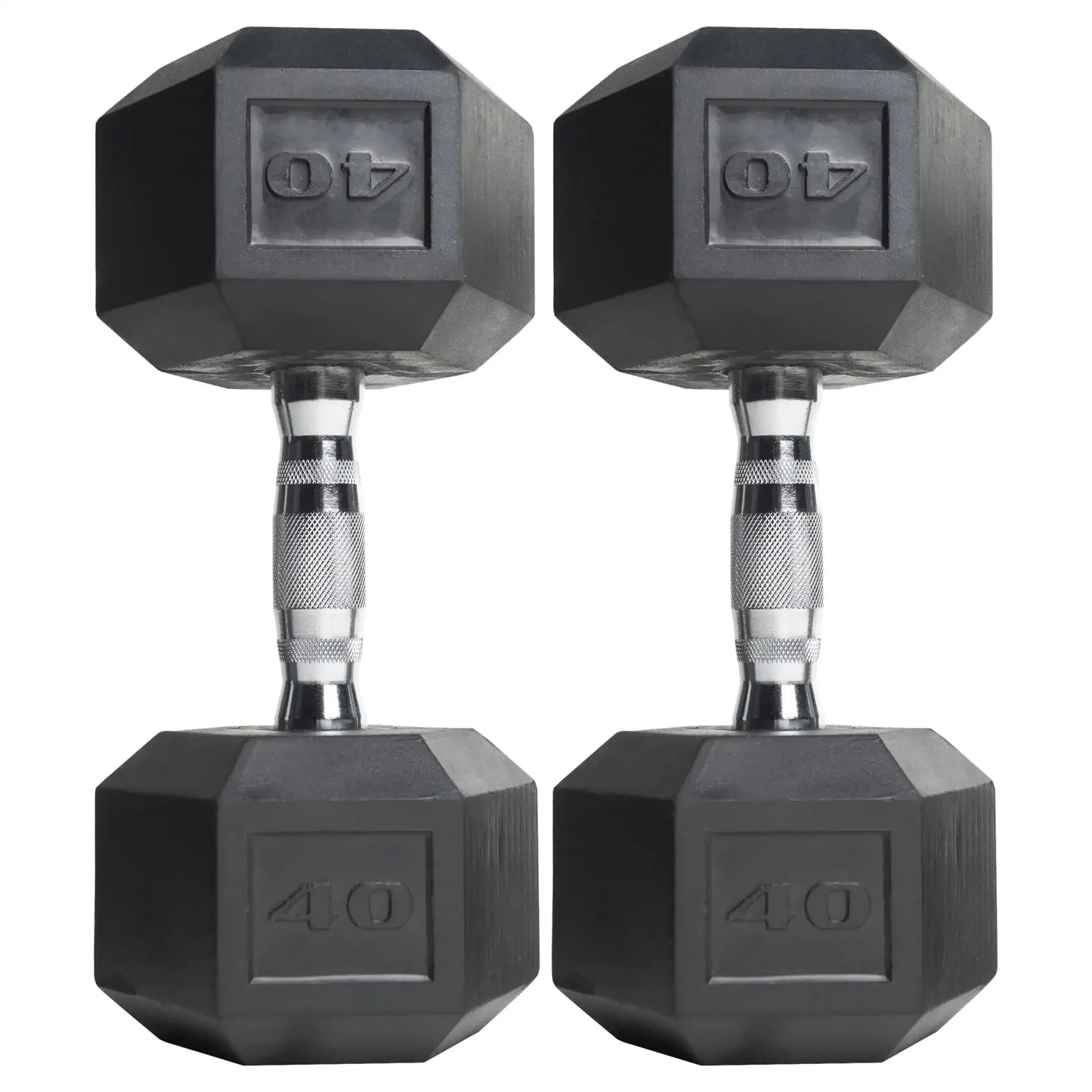 (2 pack) Barbell, 45lb Coated Hex Dumbbell, Single image 5