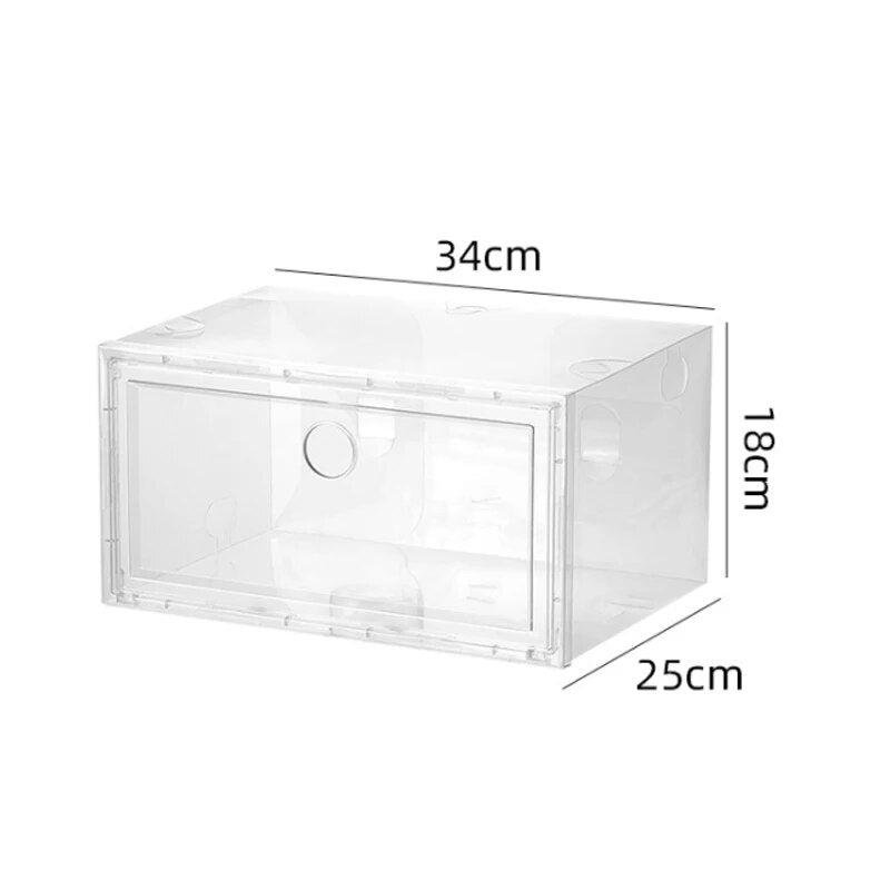 high quality Sneakers Box  plastic shoe box Stackable Cabinet Storage Box high- image 3