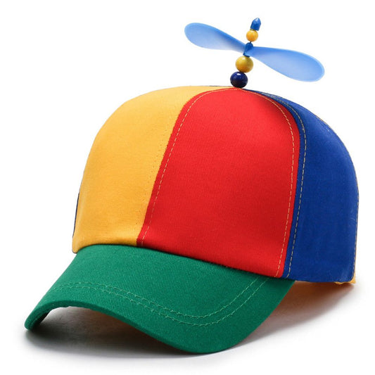 Funny Snapback Hat Helicopter Propeller Adventure Dad Hat Rainbow Bamboo Dragon image 0