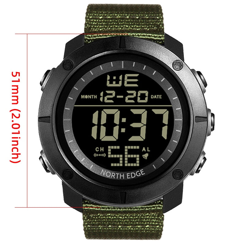 NORTH EDGE Mens Digital Watches Army Military World Time Alarm Sport Stopwatch  image 4