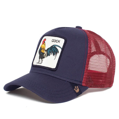 Spring New Animal Embroidery Net Rooster Hat Male and Female Animal Baseball Ha image 10