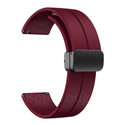 Magnetic Folding Buckle Band For HAYLOU RS4 Plus Silicone Strap For HAYLOU Sola image 2