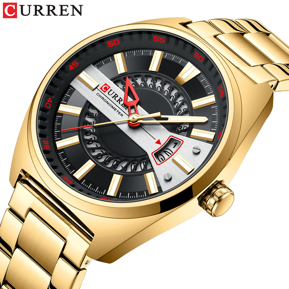 CURREN Men Watch Stainless Steel Band Luxury Quartz Wristwatches for Male Creat image 1