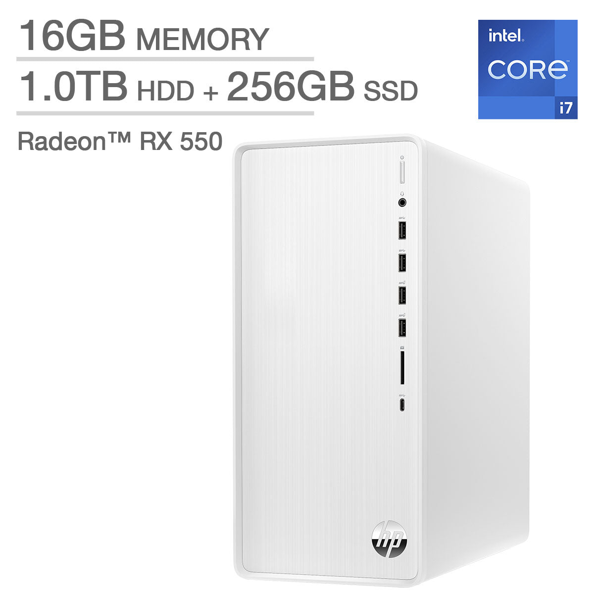 HP Pavilion Desktop - 12th Gen Intel Core i7-12700F - AMD Radeon RX 550 image 0