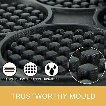 VEVOR Commercial Electric Waffle Maker Kitchen Appliance Home Round Square Shap image 7